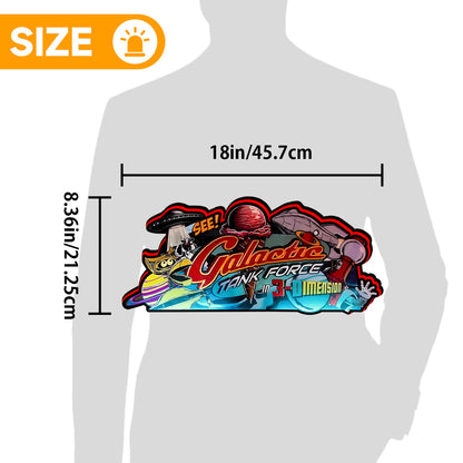 Galactic Tank Force Pinball Topper 3D LED Lightbox, for American Pinball Machine Decor, Perfect for Game Room NEOUNIK Signs