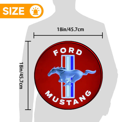 Ford Mustang Logo Custom 3D LED Topper Printed Lightbox FYLZGO Signs