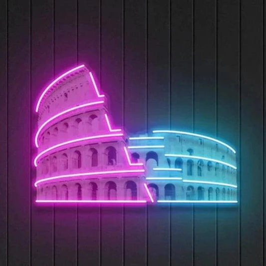 Ancient Rome Colosseum UV Neon Art - FYLZGO Signs