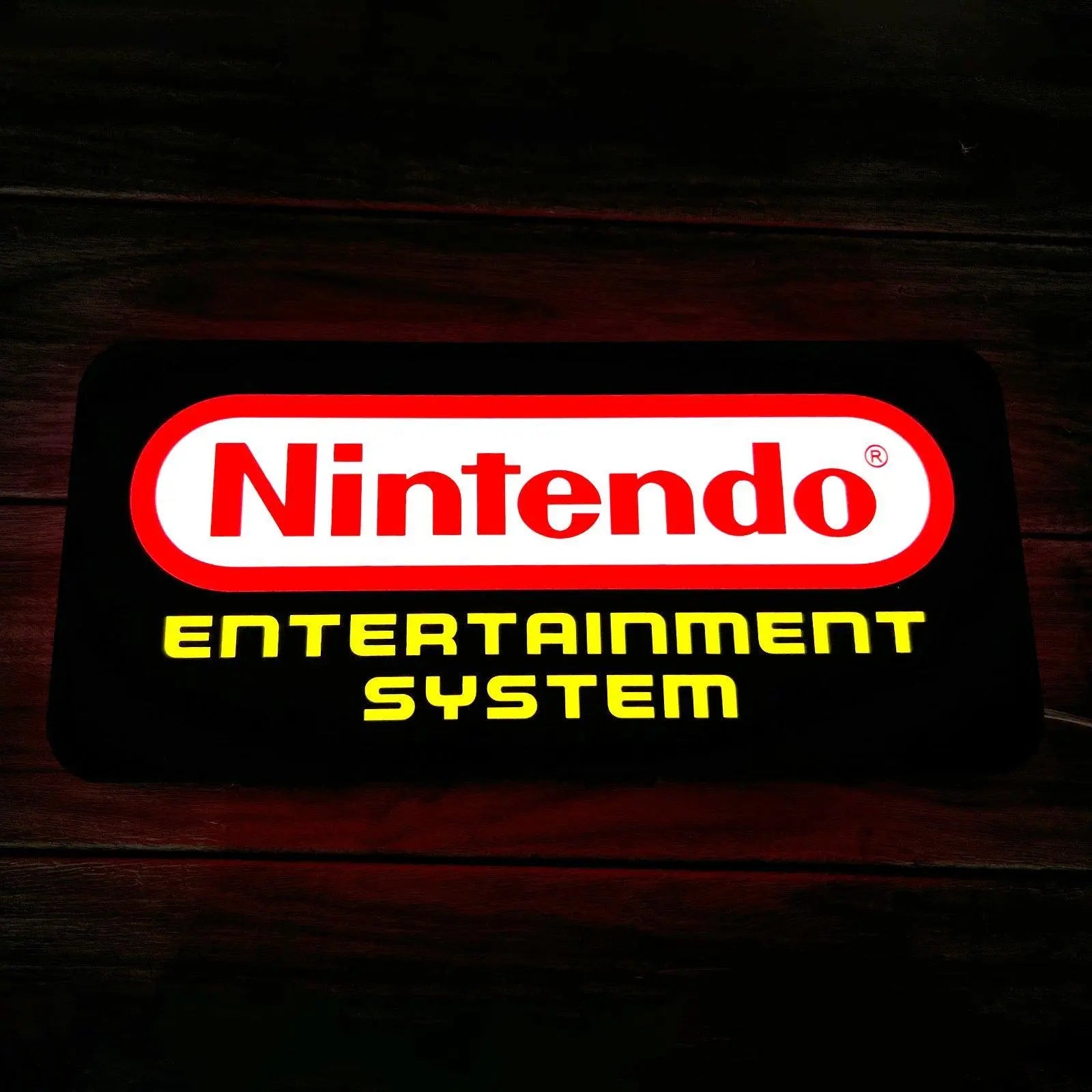 Nintendo Entertainment System Logo Night Lights SNES Video Game Light  3D Printed Lightbox FYLZGO Signs