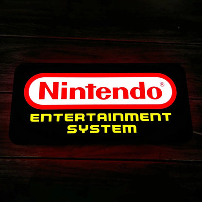 Nintendo Entertainment System Logo Night Lights SNES Video Game Light  3D Printed Lightbox FYLZGO Signs
