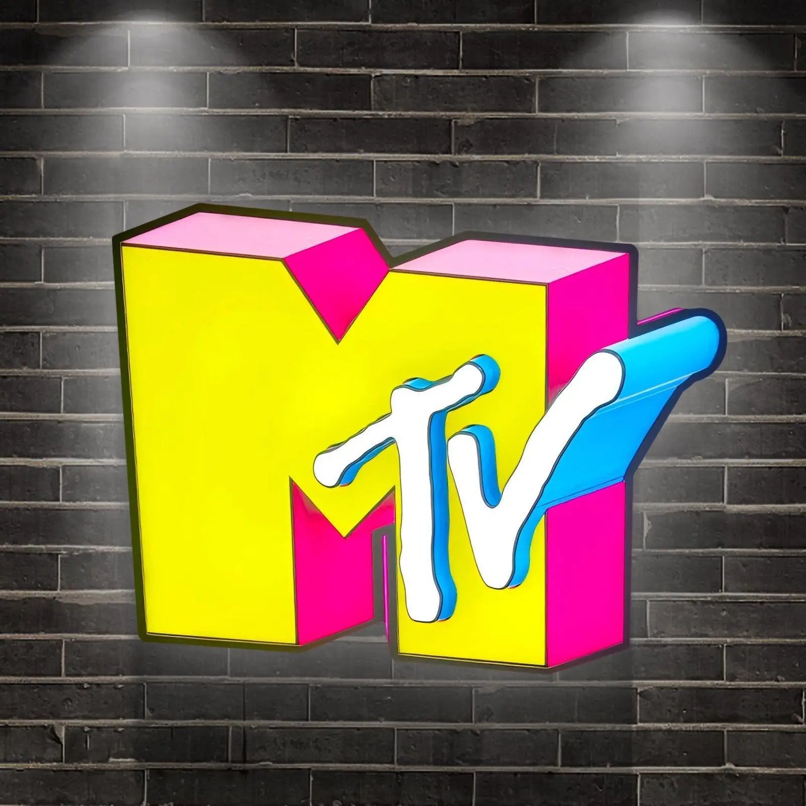MTV Logo Lightbox Fully Dimmable & Powered by USB Made by 3D Printer FYLZGO Signs