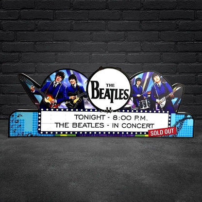 The Beatles Pinball Topper 3D Printed LED Led Lightbox, Arcade Game Led Lightbox, Perfect for Game Room or Pinball Machine FYLZGO Signs