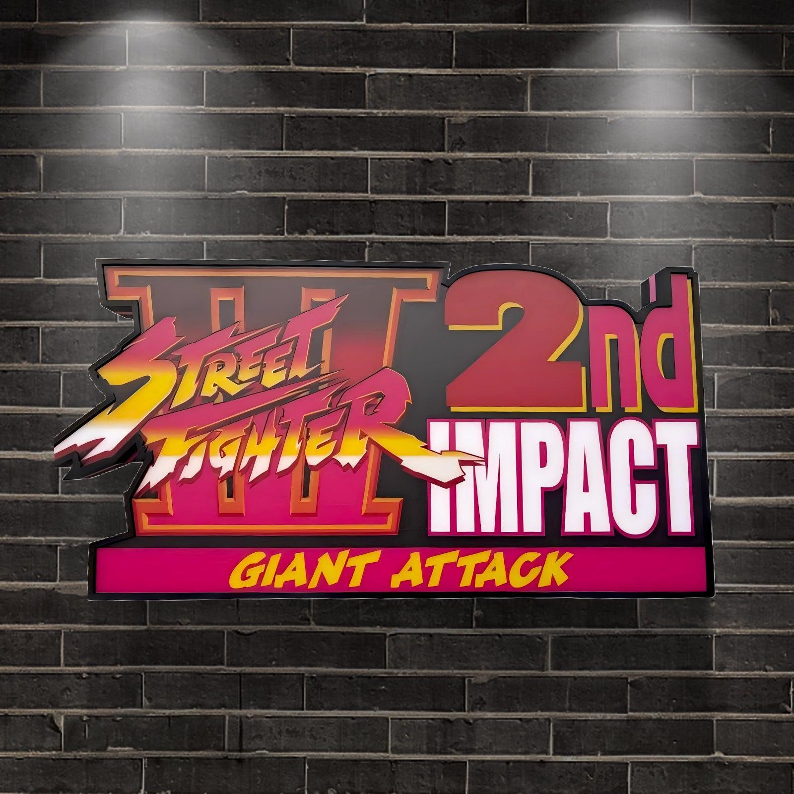 Best Gift Custom Street Fighter II Logo Lightbox Sign 3D Print 20 Inch Nightlight FYLZGO Signs
