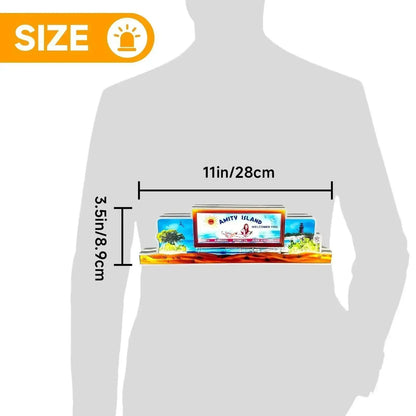 New Arrival exclusive Jaws Pinball Topper Amity Island 3D printed lightbox , Dimmable, and USB powered FYLZGO Signs