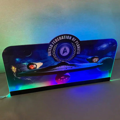 Stern Star Trek Pinball Topper 3D Acrylic LED Topper, For Stern Pinball Machine, Pinball Topper FYLZGO Signs