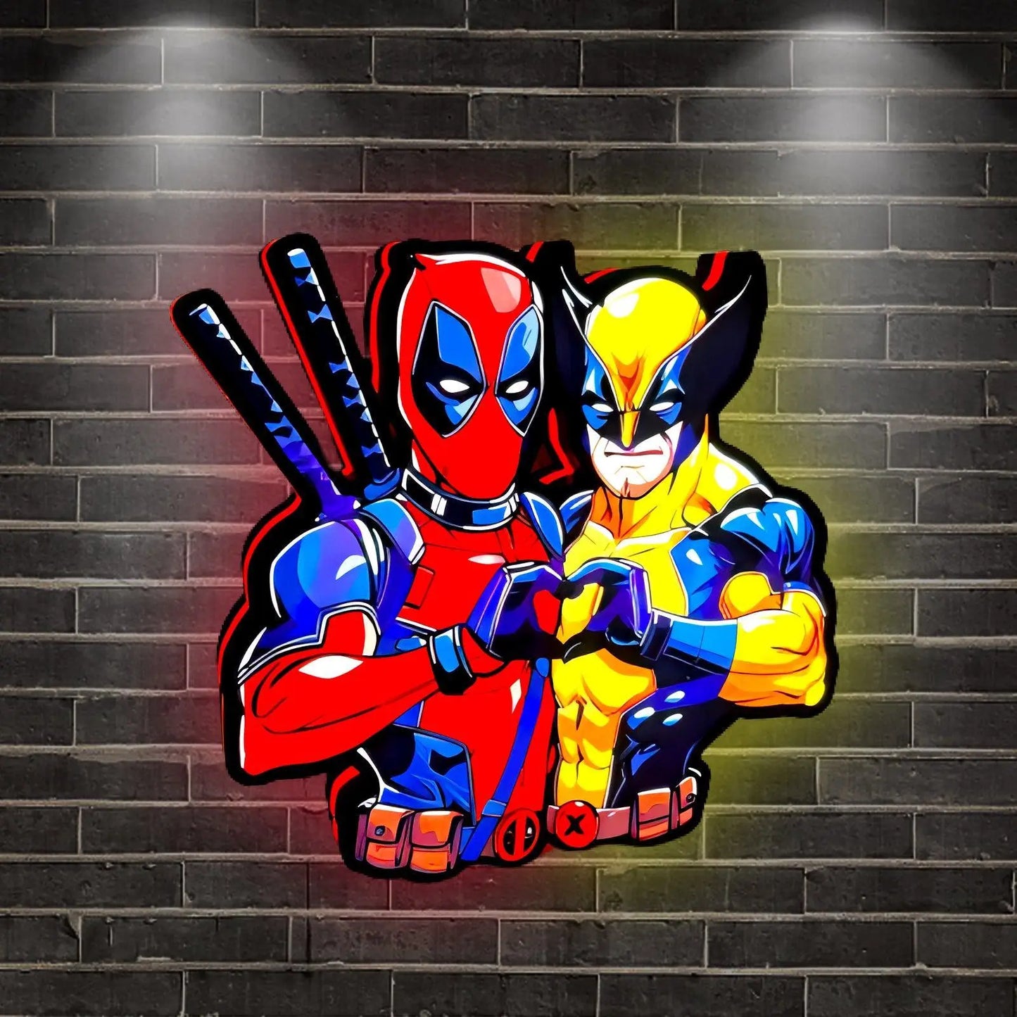 Deadpool & wolverine  Game Lightbox 3D Printed LED Lightbox FYLZGO Signs
