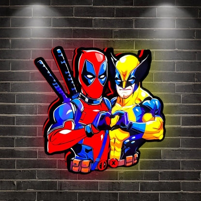 Deadpool & wolverine  Game Lightbox 3D Printed LED Lightbox FYLZGO Signs