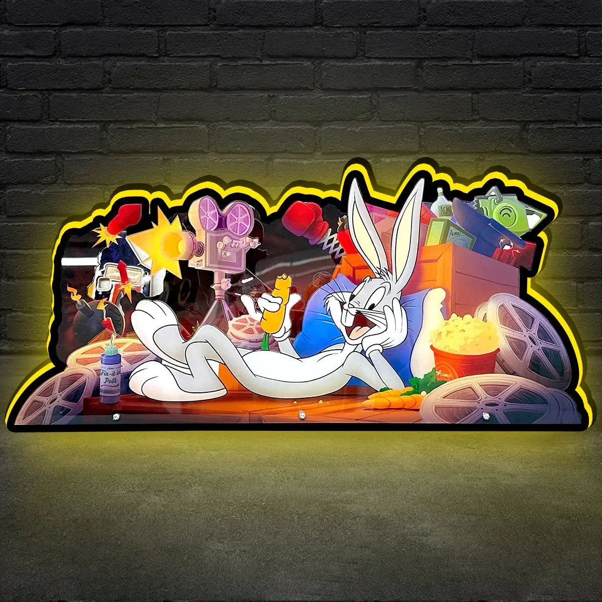 LOONY TUNES Pinball Topper LED Sign, 3D Printed Lightbox, USB Powered & Full Dimmable FYLZGO Signs
