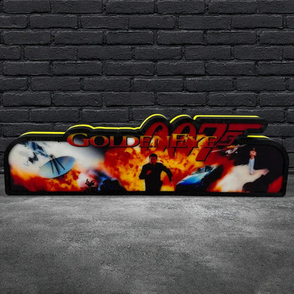 Goldeneye 007 Pinball Topper LED Light Box USB Powered Fully Dimmable, Pinball Arcade Decor, Gameroom Decor, Movie Lightbox FYLZGO Signs