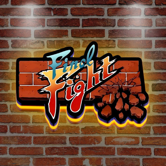 Final Fight 3D Printed LED Lightbox FYLZGO Signs