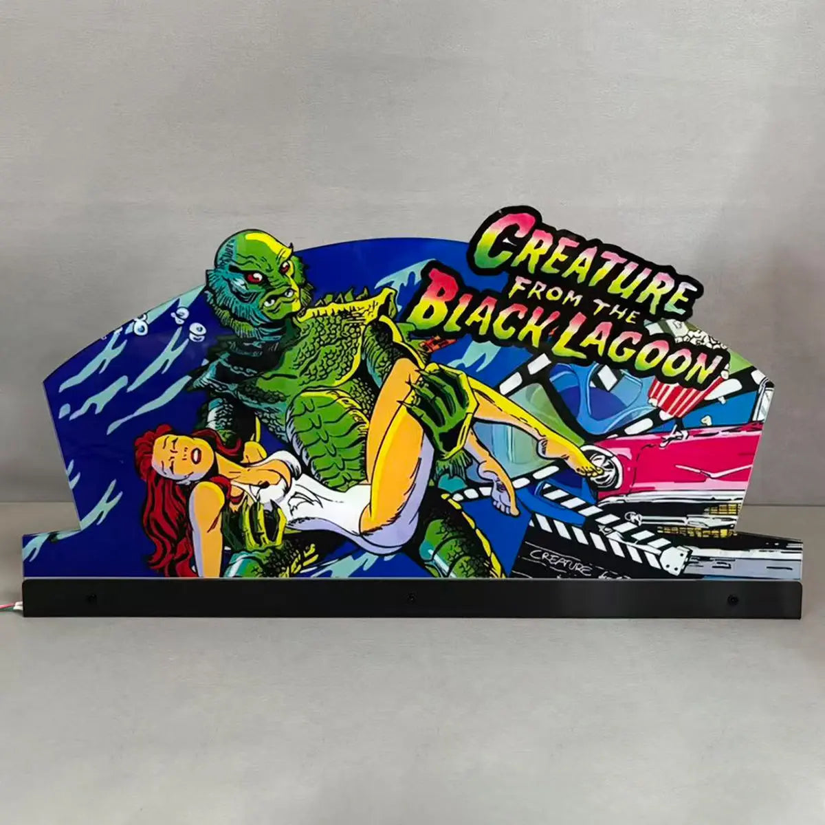 Creature from the black lagoon Topper Pinball Topper 3D Acrylic LED Topper, For Bally Pinball Machine FYLZGO Signs