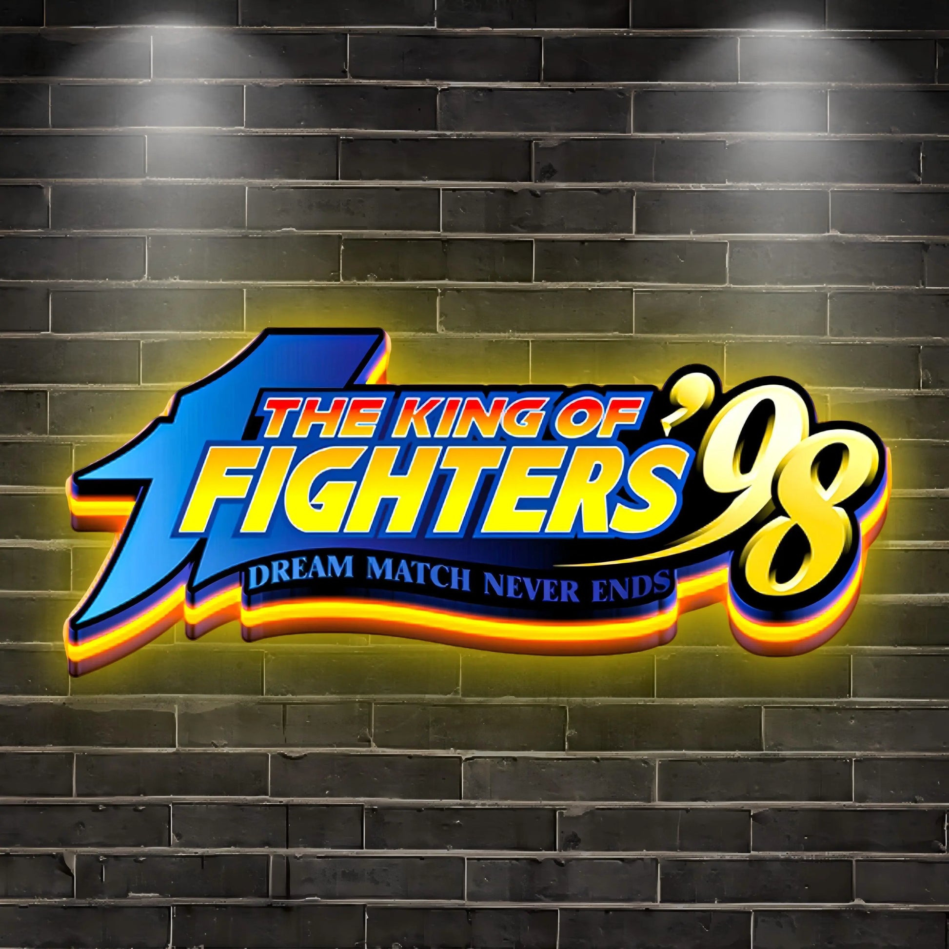 The King of Fighters 98 3D Printed LED Lightbox for Gaming Room Decor FYLZGO Signs