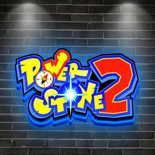 Power Stone ll 3D Printed LED Lightbox for Gaming Room Decor FYLZGO Signs