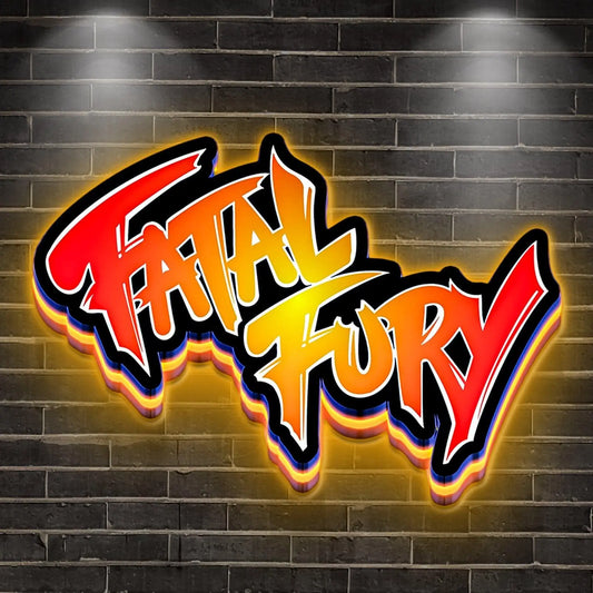 Garō Densetsu Fatal Fury 3D Printed LED Lightbox for Gaming Room Decor FYLZGO Signs