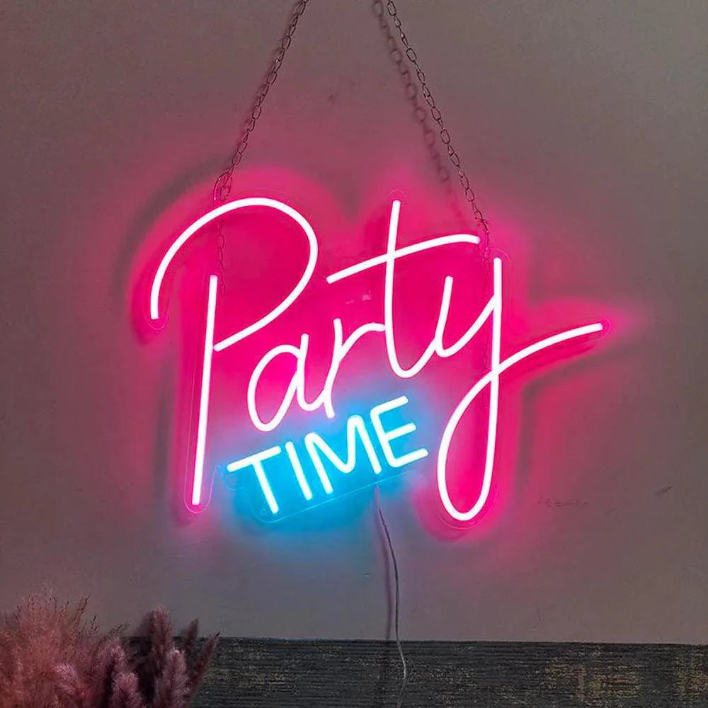 Party Time Neon Signs Decor - FYLZGO Signs