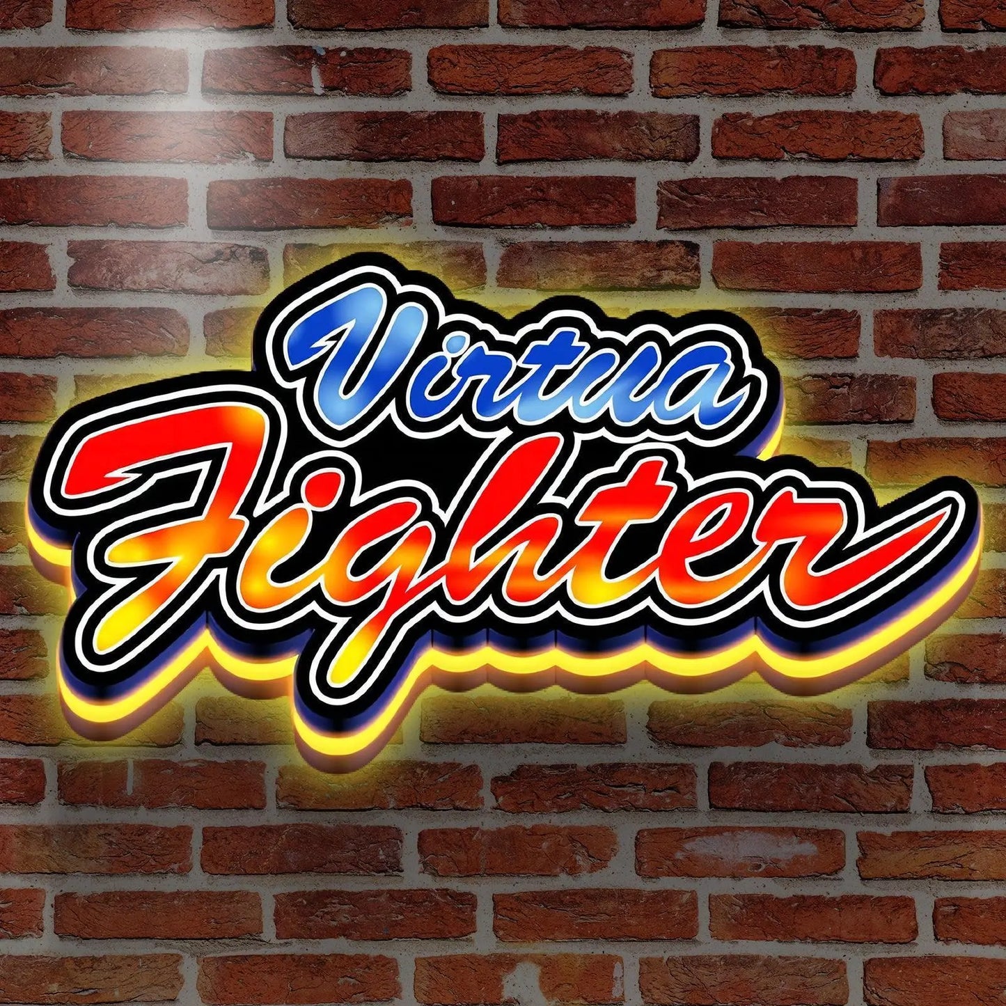 VF Virtua Fighter 3D Printed LED Lightbox Game Lightbox FYLZGO Signs