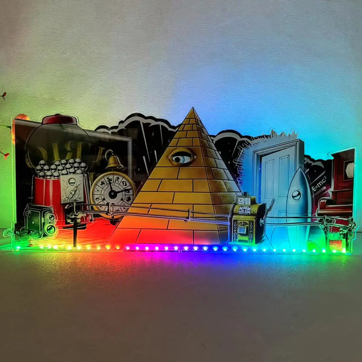The Electric Playground Twilight Zone Pinball topper 3D Acrylic LED Topper, for Pinball Machine, Pinball Topper FYLZGO Signs