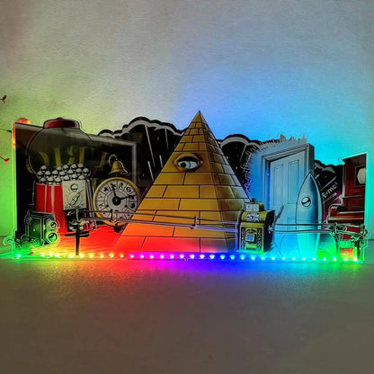 The Electric Playground Twilight Zone Pinball topper 3D Acrylic LED Topper, for Pinball Machine, Pinball Topper FYLZGO Signs
