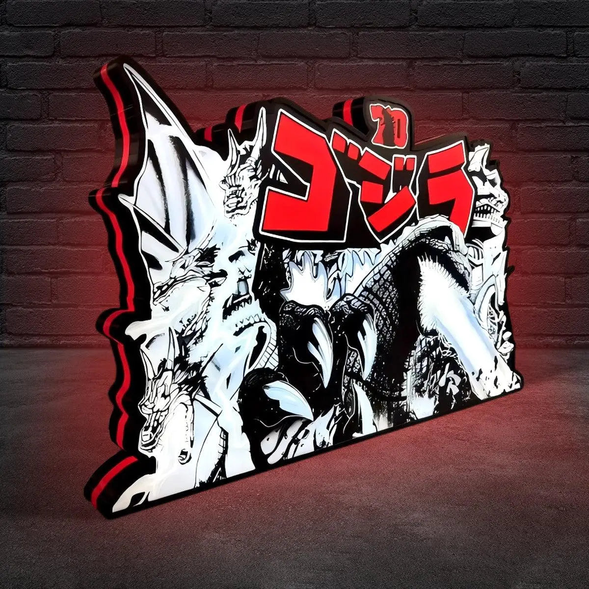 Godzilla 70th Anniversary Pinball Topper 3D Printed LED Lightbox, Arcade Game Led Lightbox, Pinball Arcade Decor FYLZGO Signs