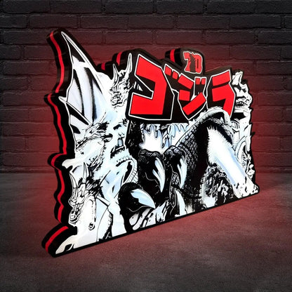 Godzilla 70th Anniversary Pinball Topper 3D Printed LED Lightbox, Arcade Game Led Lightbox, Pinball Arcade Decor FYLZGO Signs