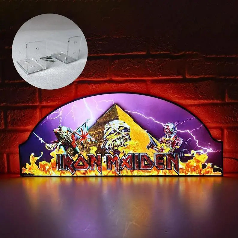 Iron Maiden Pinball Topper, LED Pinball Topper with Dimming Function and USB powered, Design for Stern Iron Maiden Pinball FYLZGO Signs