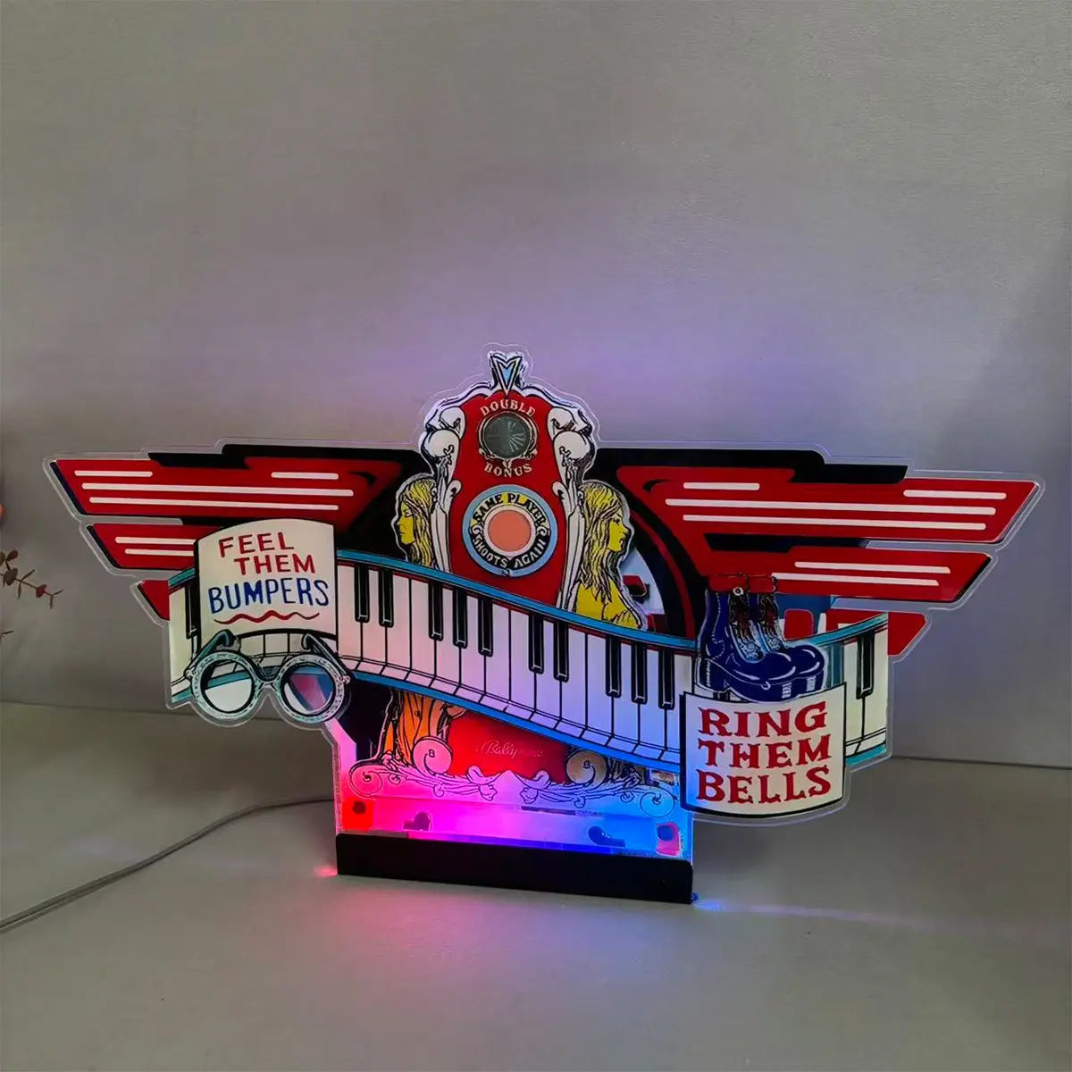 Captain Fantastic Topper 3D Acrylic LED Topper, For Bally Pinball Mahine, Pinball Topper FYLZGO Signs
