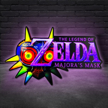 Legend of Zelda Majora's Mask Logo LED Light Box Unique Game Decor, Zelda LED Light Box FYLZGO Signs