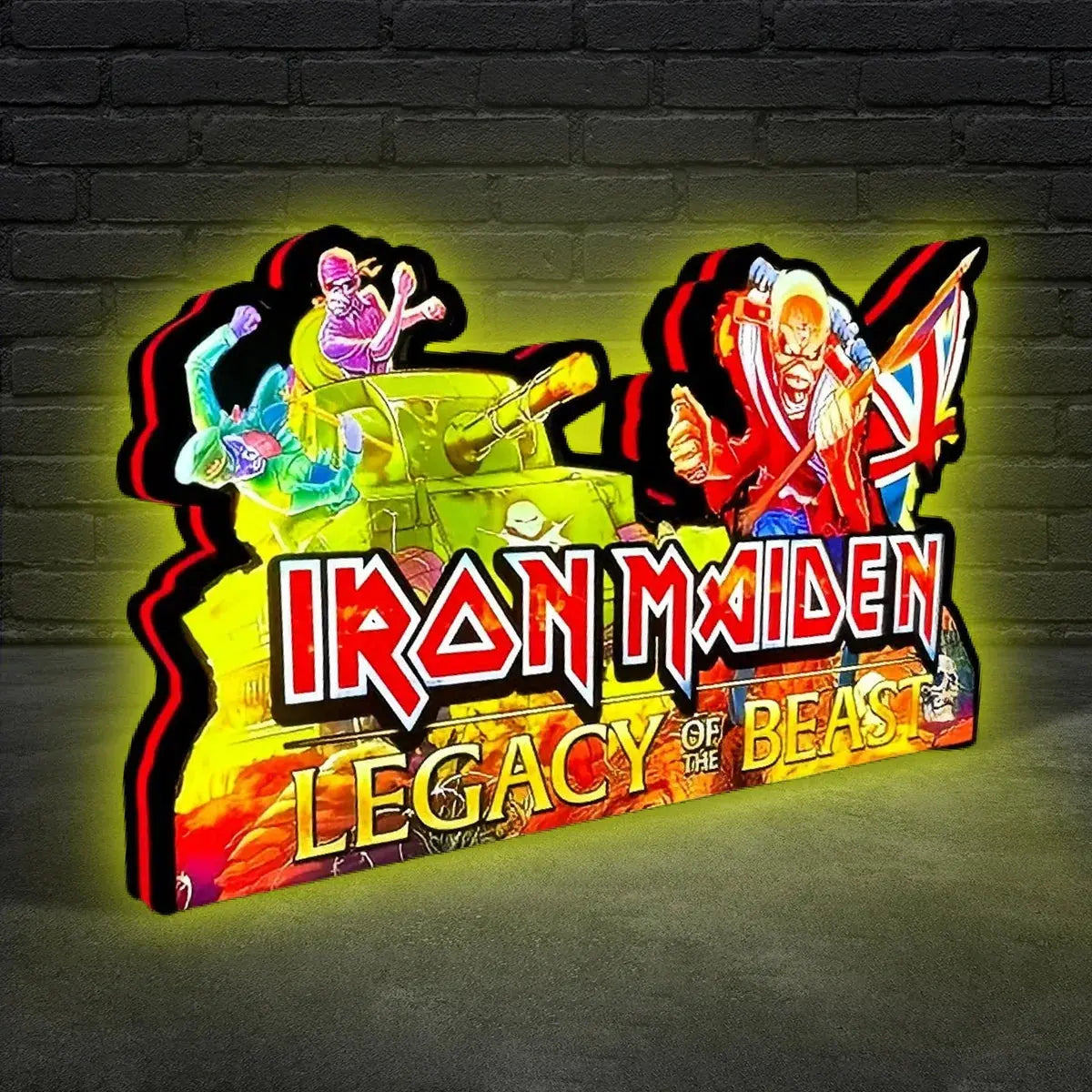 Iron Maiden Pinball Topper Lightbox LED Lightbox Unleash the Power FYLZGO Signs