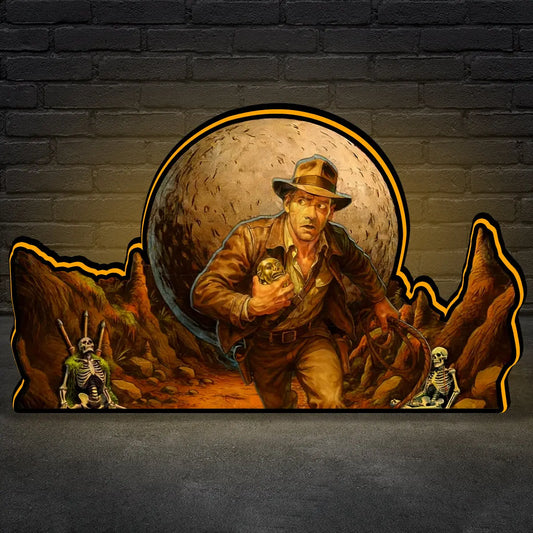 Indiana Jones Pinball Topper Lightbox Arcade Gaming Light box for Man's Cave FYLZGO Signs