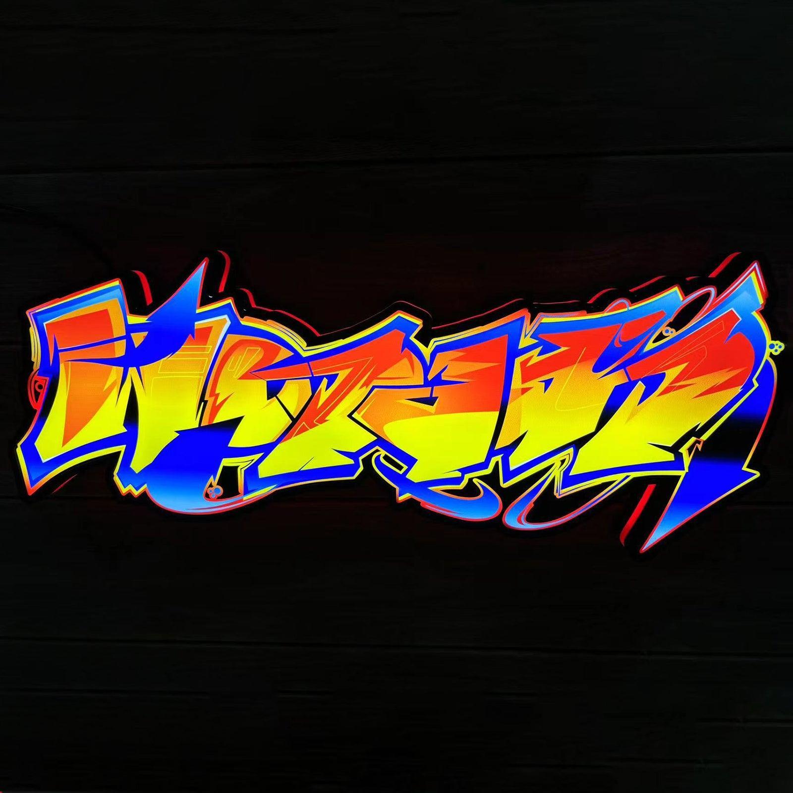 Cap Graffiti Light Sings Club Game Lightbox 3D Printed LED Lightbox FYLZGO Signs