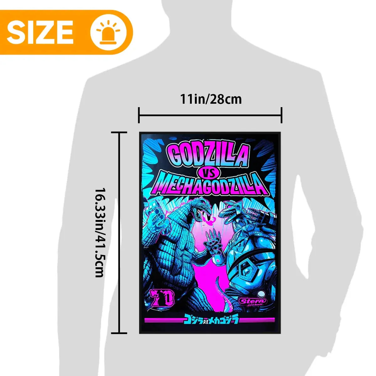 Godzilla Movie Poster LED Light Box (LED Light Box), Godzilla 3D Lightbox FYLZGO Signs