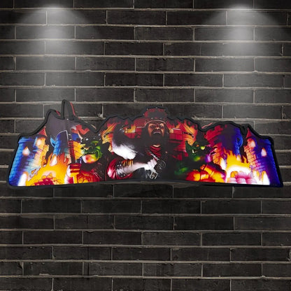 Medieval Madness Pinball Topper LED Lightbox Fire Inspiration, Pinball Arcade Decor, Perfect for Game Room or Pinball Machine FYLZGO Signs