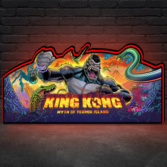 King Kong Pinball Topper 3D Printed Lightbox for  Pinball Machine, Pinball Topper FYLZGO Signs