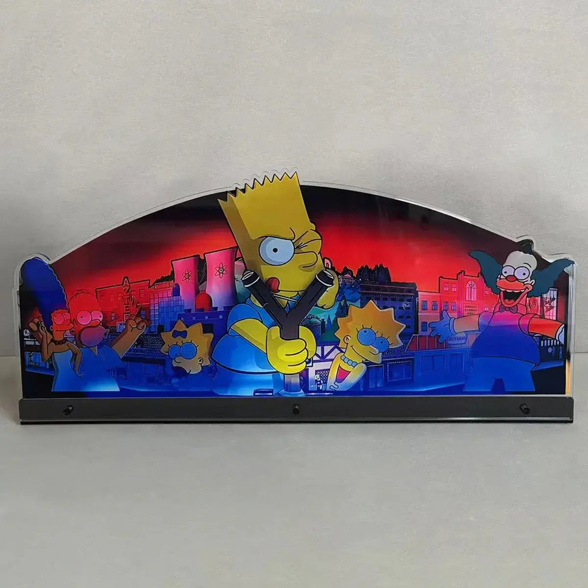 The SImpsons Pinball Party Topper, Pinball topper 3D Acrylic LED Topper, for Pinball Machine, Pinball Topper FYLZGO Signs