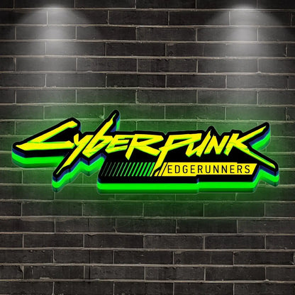 Edge Runners Cyberpunk 3D Printed LED Lightbox FYLZGO Signs