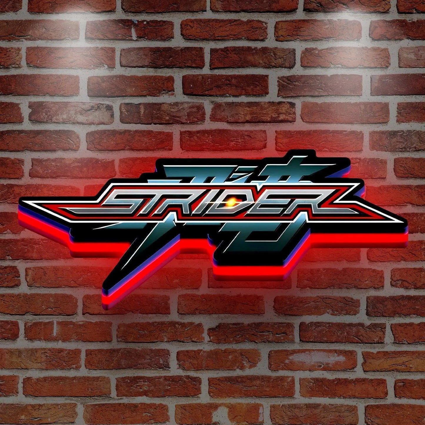 Strider Hiryu 2014 3D Printed LED Lightbox FYLZGO Signs