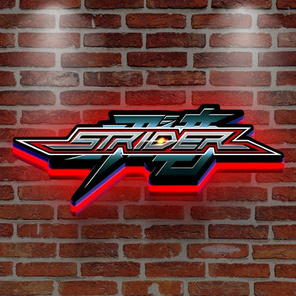 Strider Hiryu 2014 3D Printed LED Lightbox FYLZGO Signs