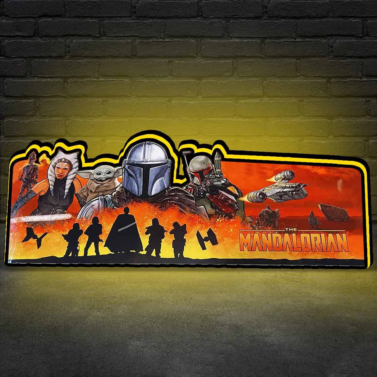 The Mandalorian Pinball Topper LED Lightbox, Pinball Arcade Decor, for The Stern Pinball Machine Topper FYLZGO Signs