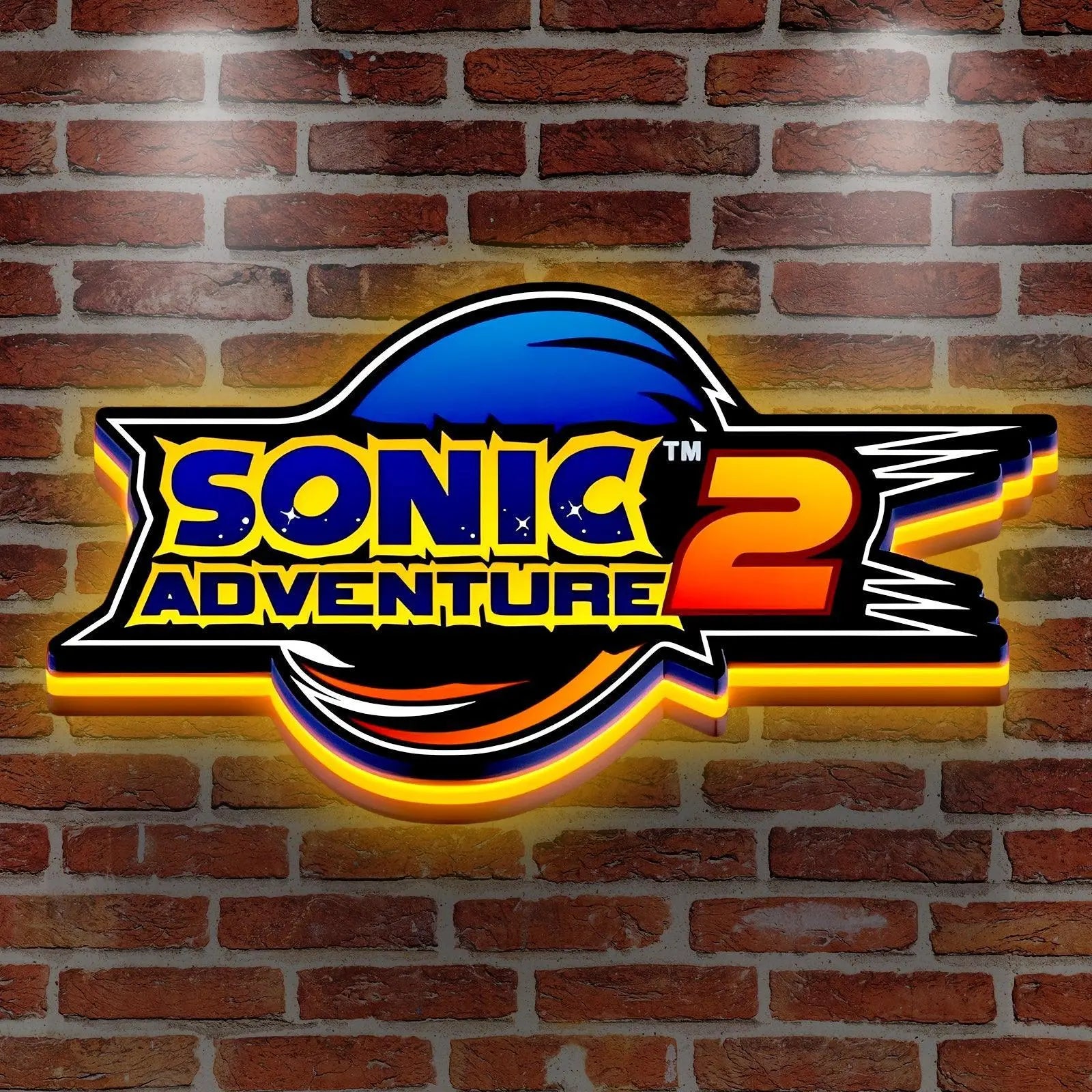 Sonic Adventure 2 3D Printed LED Lightbox Game Lightbox FYLZGO Signs