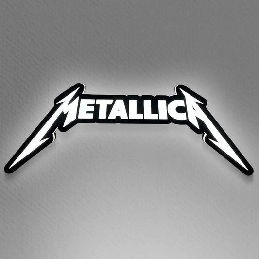 Metallica 3D Printed LED Lamp  Illuminate 3D Lightbox Your Space Dimmable & Powered by USB FYLZGO Signs