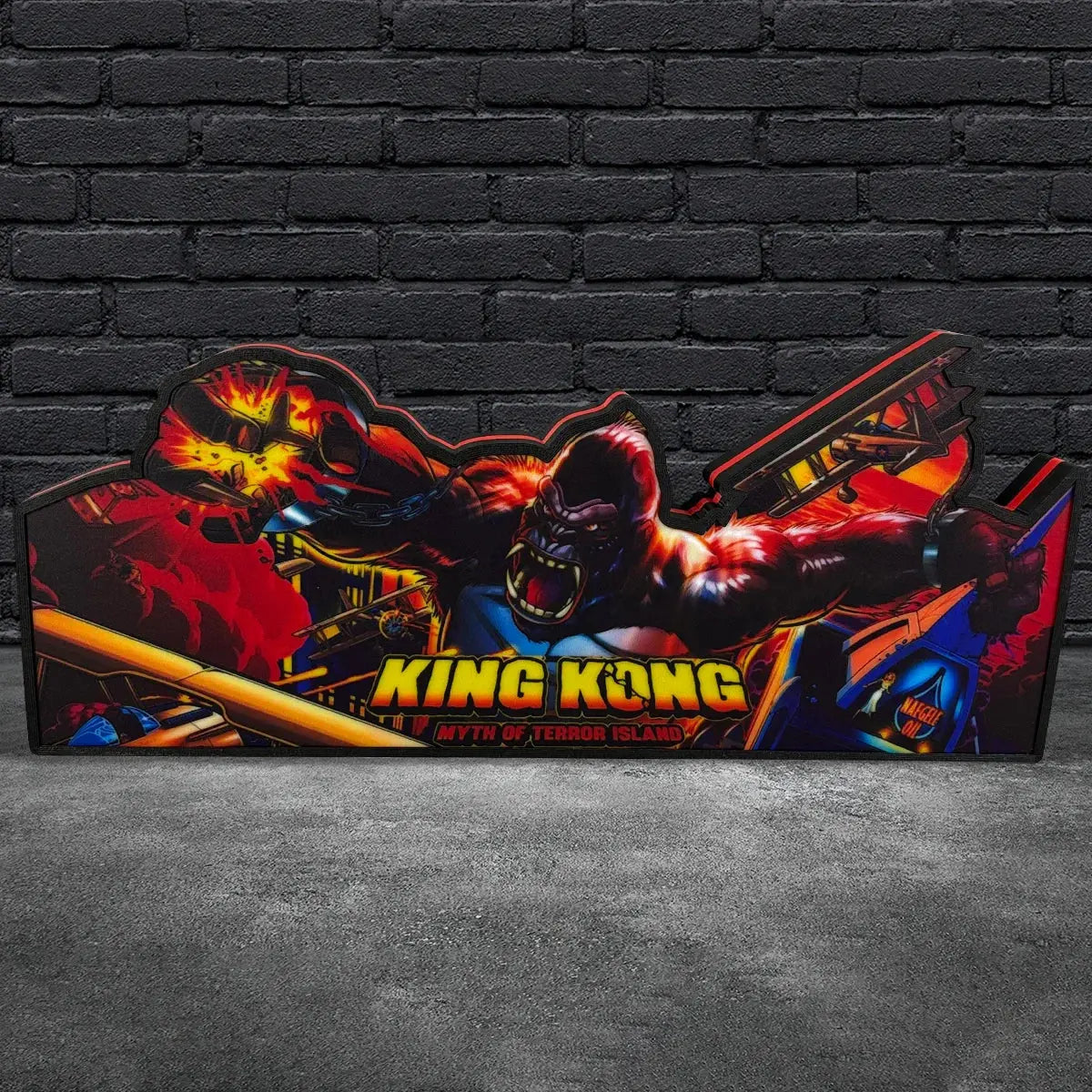 King Kong Pinball Topper for  Pinball Machine, 3D Printed Lightbox USB Powered & Full Dimmable FYLZGO Signs
