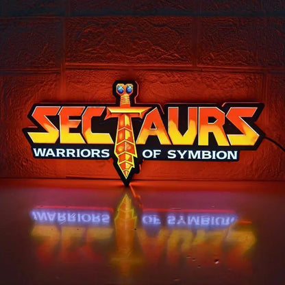 Sectaurs Warriors of Symbion Logo LED Sign,3D Printed Lightbox, USB Powered & Full Dimmable FYLZGO Signs