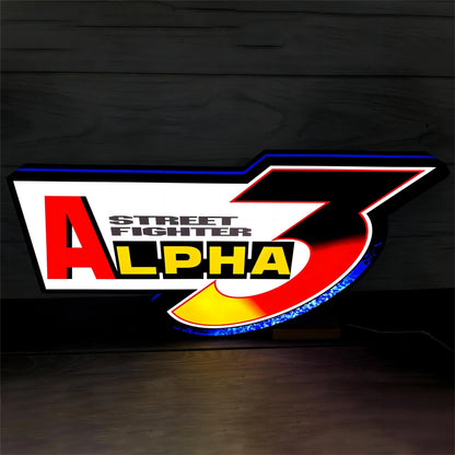 Alpha 3 Street Fight 3D Printed LED Lightbox Game Lightbox FYLZGO Signs