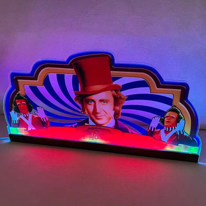 Wily Wonka Pinball JJP Topper 3D Acrylic LED Topper, For Jersey Jack Pinball Mahine, Pinball Topper FYLZGO Signs