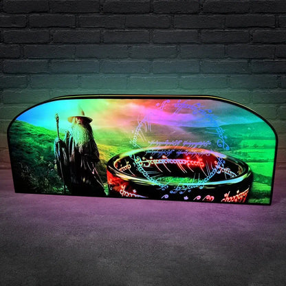Lord Of The Rings Pinball Topper 3D Printed LED Led Lightbox, LOTR Lightbox, Perfect for Game Room or Pinball Machine FYLZGO Signs