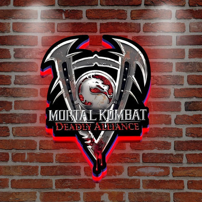 Deadly Alliance Mortal Kombat 3D Printed LED Lightbox for Gaming Room Decor FYLZGO Signs