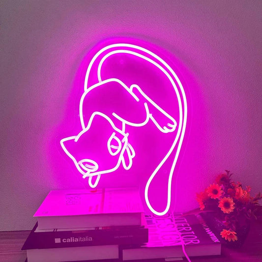 Pokemon Mew Relaxed Neon Sign for Home Kids Room - FYLZGO Signs