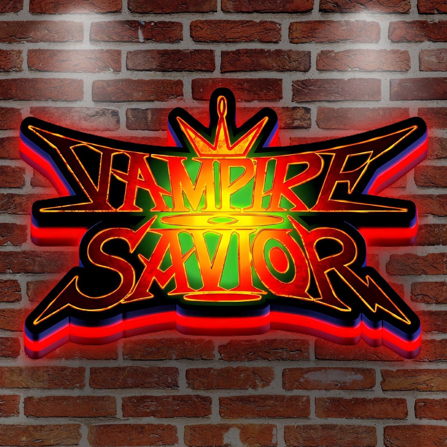 Custom Vampire Savior The Lord of Vampir Logo LED 3D Print Lightbox FYLZGO Signs