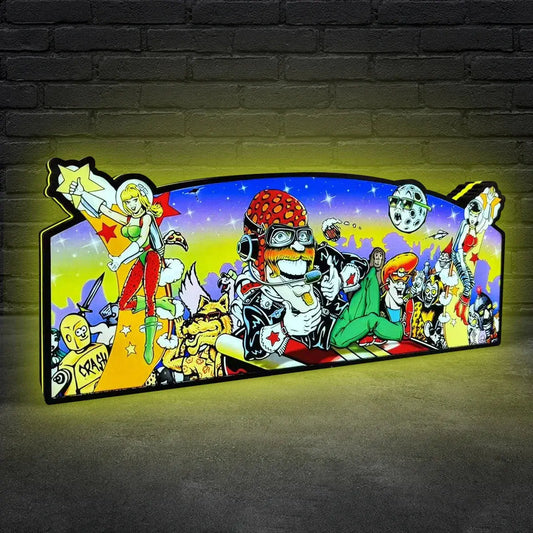DR. Dude Pinball Topper LED Lightbox,  Party Zone 3D Printed Lightbox Rock Your Game FYLZGO Signs